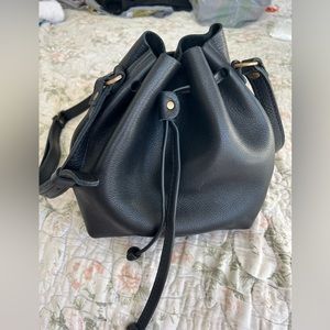 Portland Leather crossbody small bucket bag